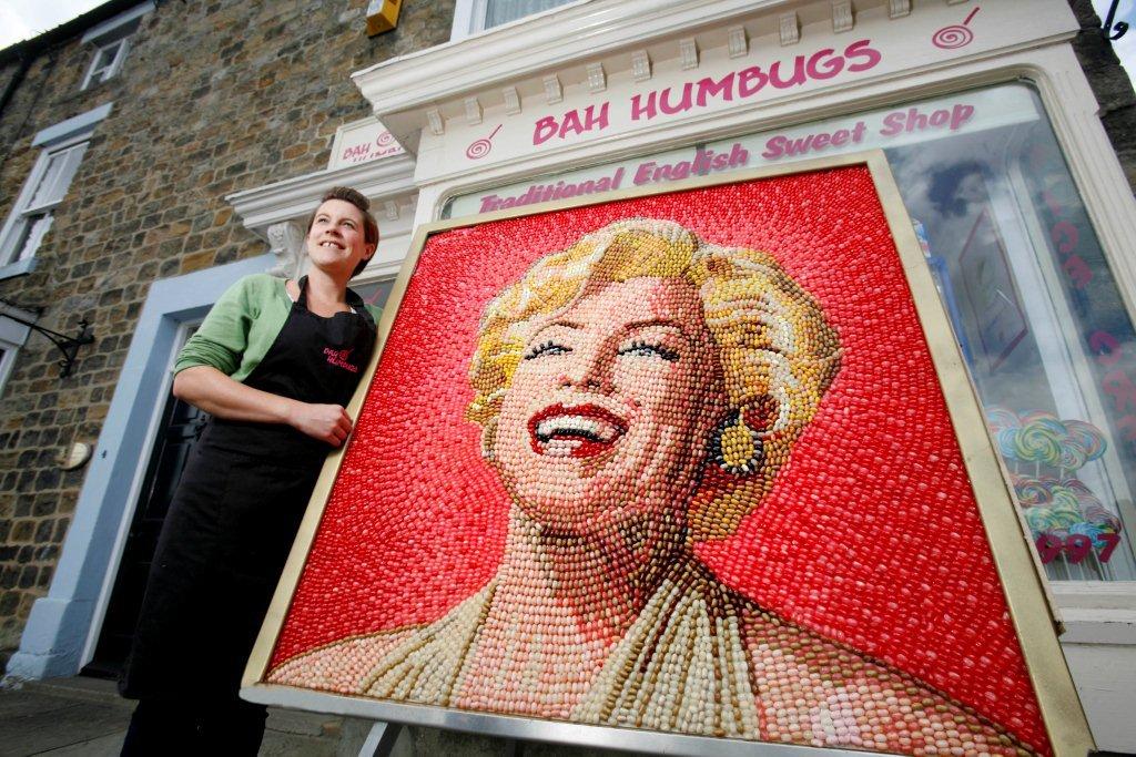 Marilyn Monroe Jelly Bean Mosaic